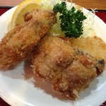 海鮮・話食処 しん - 海鮮フライ（生サバ、帆立、生カキ）