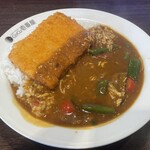 ＣｏＣｏ壱番屋 - チキンと夏野菜カレー　＋　チキンカツ②