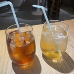 バターとパンが大好きなあなたへのランチ - アイスティー♥ライムソーダ♥
