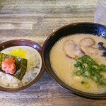 博多ラーメン亭 - サービスランチ（ラーメン＋明太子ごはん）