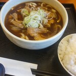 Ishokuan Enishiya - 麺類にはライスが無料でつけられます　美味しいご飯でした