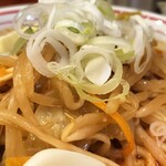 蒙古タンメン中本 - 適度なクタ具合と食感の野菜