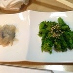 大貫 - お通しはにしん麹漬と菜の花