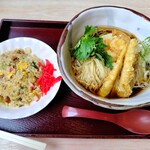 南部屋路ばた - 姫竹と海老天の冷やしそば