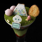 日本を旅するPepperパフェ～宇治抹茶と苺と富士山と～