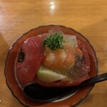 仁盛笑店 - お通し　トマトとエビのジェル
