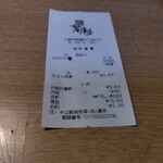 天ぷら　若杉 - レシート。