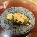銀座 青天 - 福岡玄界灘で水揚げされた鮑のバターソテー