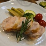 キッチン ブルー グローブ - 反対側から、塩レモンソースもタップリ！