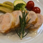 キッチン ブルー グローブ - 正面から、ガランティーヌは小さい？