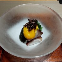 丸の内一丁目 しち十二候 - 真蛸と胡瓜と茄子の黄身酢掛け