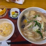幸楽 - 野菜麺定食 ¥980
