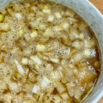 横浜らーめん 若武者 - 若武者ブルーに玉ねぎトッピング