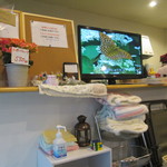 雨滴を拭うタオルも用意