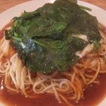 スパゲッティハウス パプリカ - ホウレンソウベーコンエッグ１．５倍（９００円）