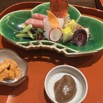 懐石宿水鳳園 - お造りと泡醤油