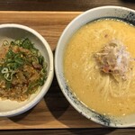 鴨出汁中華蕎麦 麺屋yoshiki - 鴨白湯そば+鴨チャーハン