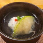 まとい 銀座 - 鱧が肉厚、出汁も美味しかった