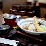 そじ坊 - ◆大海老天おろし定食(1,140円：税込：カード可）・・因みにお蕎麦は無料で半玉増量できるようです。 私には基本でも多いくらいでしたけれど。(^◇^;)