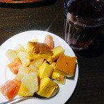 MIXヴィネガージュース＆フルーツの大盛り