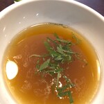 人力俥 - 大葉香る鶏出汁と乾物、節で取ったスープが合う！