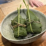 心根 - 鱧の朴葉蒸し寿司