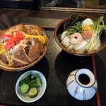 まさか - 冷やし明太クリームうどんと玉子とじカツ丼1089 円