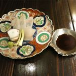 まる山 - 赤仁ミーバイと島ダコのお造り