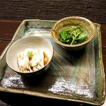 まる山 - 蒸し鶏と？油炒め