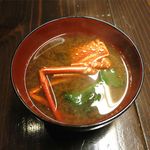 まる山 - 伊勢海老の味噌汁