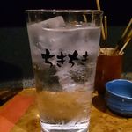 Sumibiyaki Toriya Chikichiki - 芋焼酎水割り
