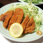 藤吉 - 本日のおまかせ竹(3000円)の揚げ物。とんかつにしてもらいました。