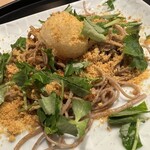 創作割烹おあそび - からすみ蕎麦。コース外です。