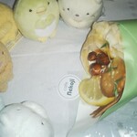 cafe nekoji - ビスキュイレモンクレープとすみっコ達。