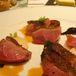 フランス産　鴨のロティ　無花果のキャラメリゼを添えて。