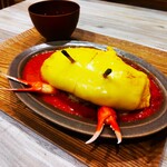 銀座青果堂fruitsparlor×元町食堂 - 蟹トマトクリームオムライス