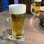 肉の頂 - 生ビール。美味し。