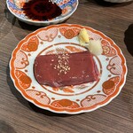 肉の頂 - 黒毛和牛新鮮レバー焼き。美味し。
