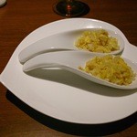喜臨軒 - 極薄味の炒飯はふかひれの付け合せ