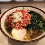 そばの神田 東一屋 - アサソバビンボー！　
      朝そば＋紅しょうが天！　
