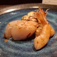 鉄板 日本橋 KITAZUMI - 天使の海老と帆立貝の鉄板焼き