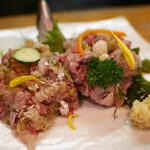 旬の味 ごろさや - アジのなめろうとタタキ