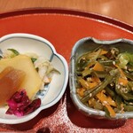 鈴波 東京ミッドタウン店 - 小鉢と漬物