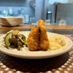 イワナガ食堂 - ①宮崎獲れ釣りサワラのフライ 