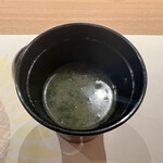 鮨アカデミー樹 - お椀：海苔の味噌汁