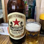 立呑み処 入部酒店 - 赤星大瓶