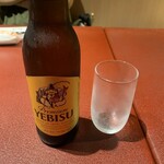 うなぎ仁 - エビスビンビール（小）　６００円