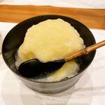 蕎麦割烹  倉田 - 新生姜のアイスクリーム、 パイナップルのかき氷、シャインマスカット