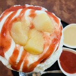 こひる庵 - 桃のコンポートが甘々でやばうま♡