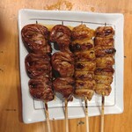 炭火やきとり 肉球亭 - ハツとささみ